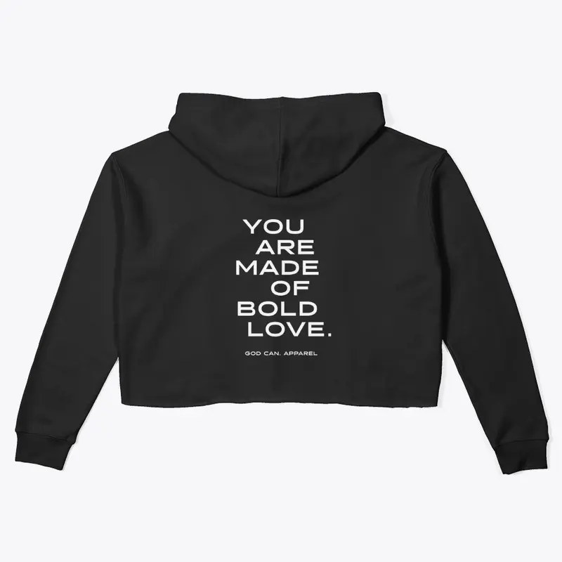 Women's Cropped Hoodie — Bold Love